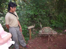Guarani trap of sticks Photo courtesy Brigitte Jordan