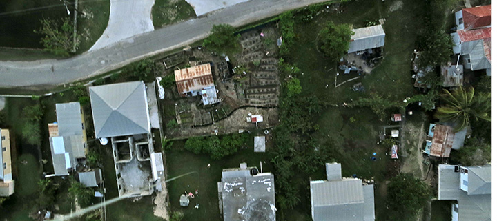 Featured Image if-Hejtmanek feb 13 Photo 2 Aerial-kite photograph of Danville Aaron's Garden, Barbuda_FEATURE