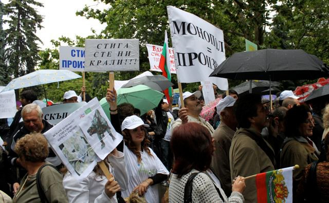 A 2011 protest against the utility monopolies in Sofia