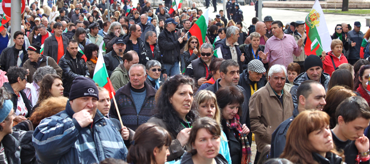 Protest in Bulgaria. Photo courtesy Kristen Ghodsee