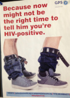 Poster of earlier forms of sexual healthcare communication.