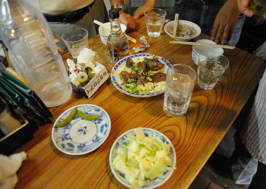 Photograph of a table covered with various dishes