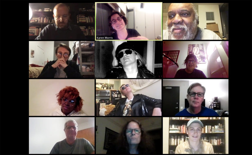 Screenshot of participants in a Zoom meeting.