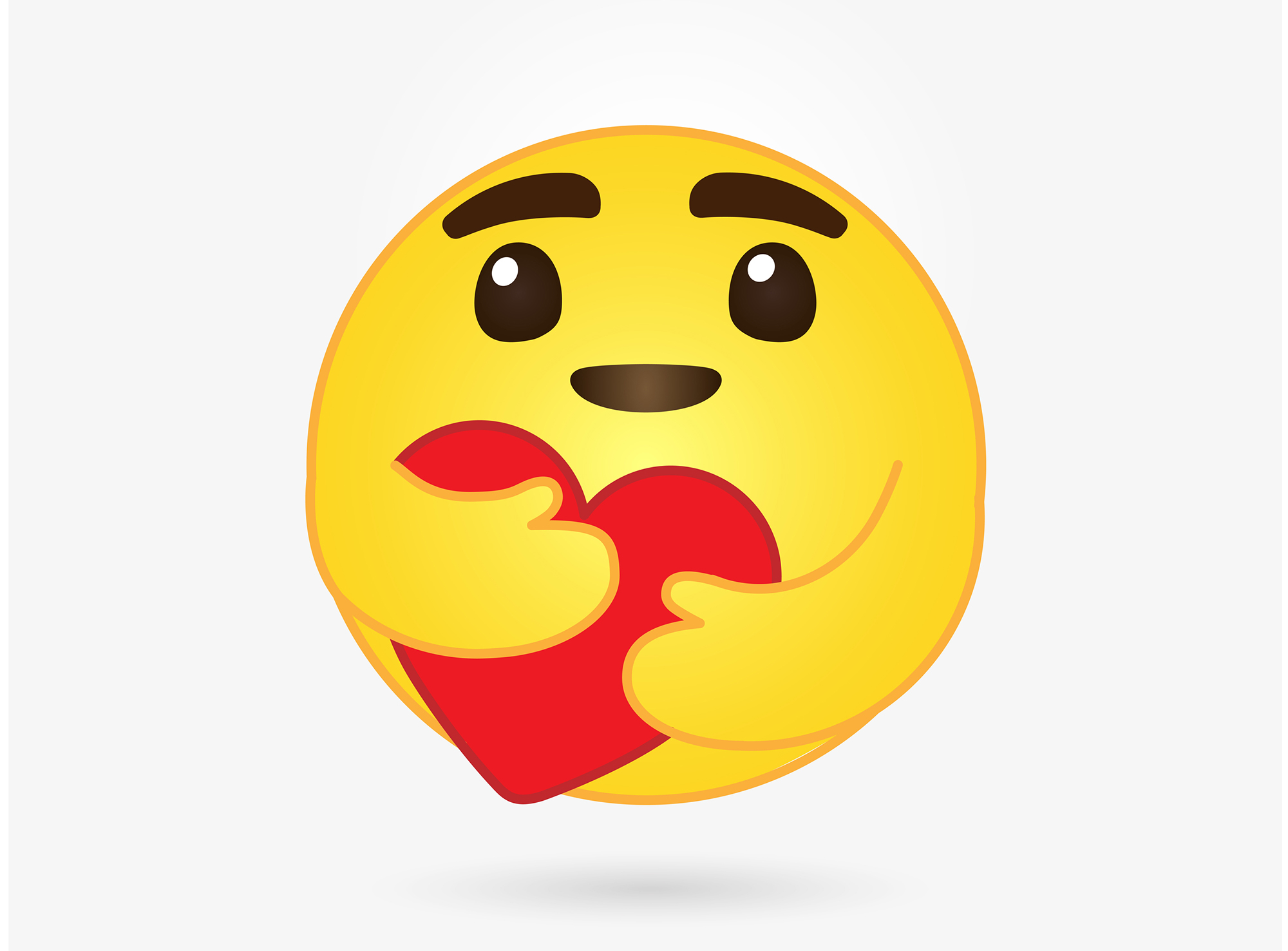 Hug smiley emoji