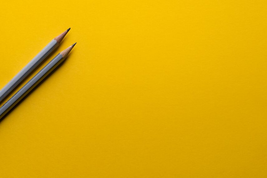 Photograph of two pencils