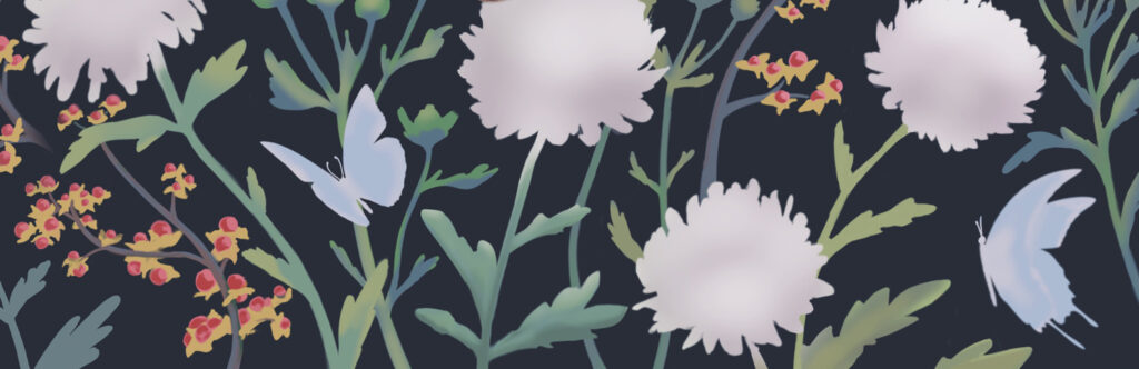 Closeup of an illustration of a blouse