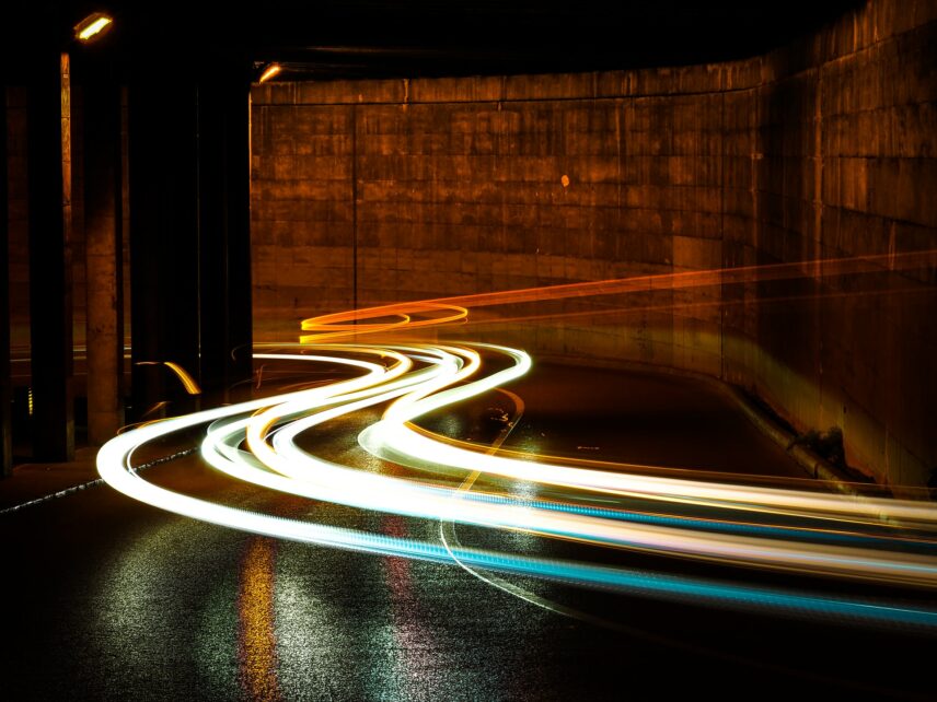 Photograph of a streak of light