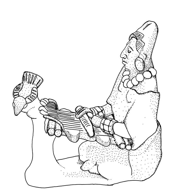 Illustration of a person weaving