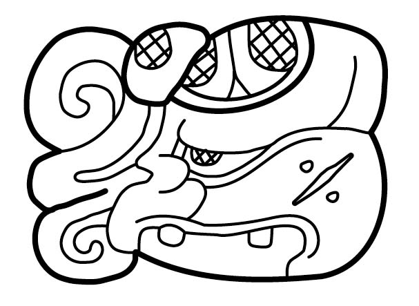 A line drawing of a glyph