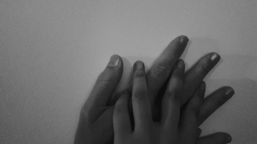 Photograph of two hands