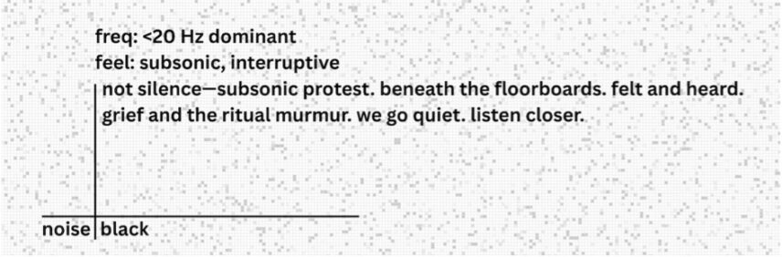 Text against grainy gray background