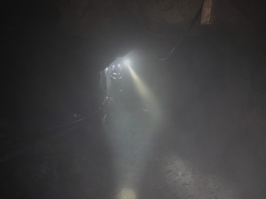 Presence of gas in a mining facility.