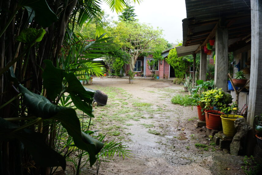 Photograph of an outdoor patio