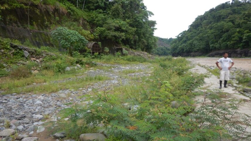 Figure 2. Site of the proposed Diquís hydropower project in Térraba, Costa Rica—a project justified as a climate mitigation solution. Pictured: Brörán leader Jerhy Rivera (1974-2020).