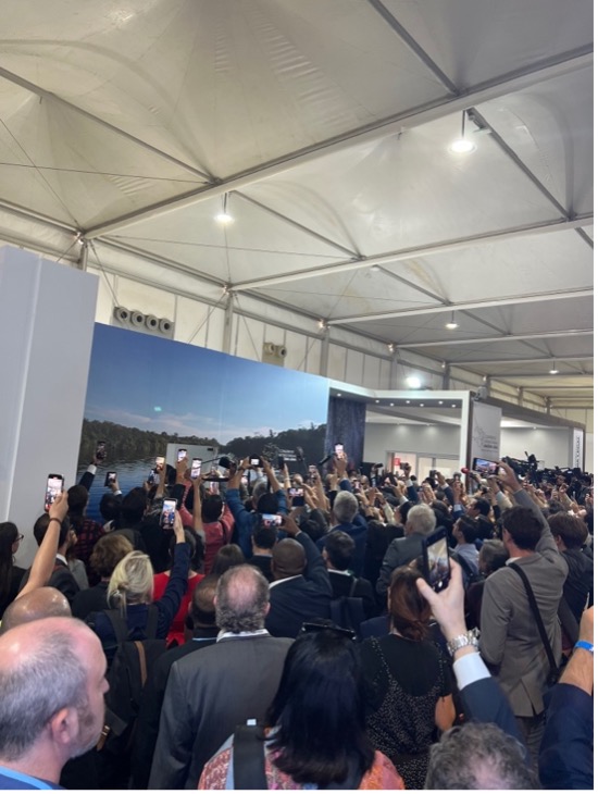 Figure 3. A sea of people and cameras aimed at Brazil’s President, Lula da Silva at COP27 in Egypt in 2022.