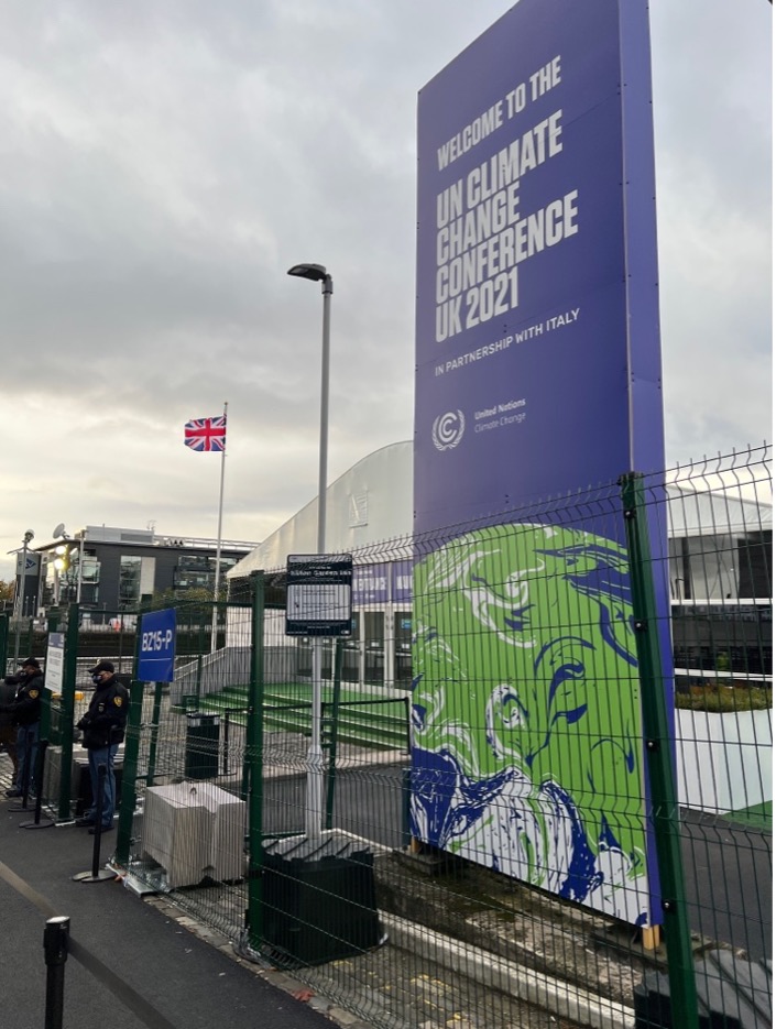 Figure 5. Gated and secured entrance to the COP 26 in Scotland in 2021.